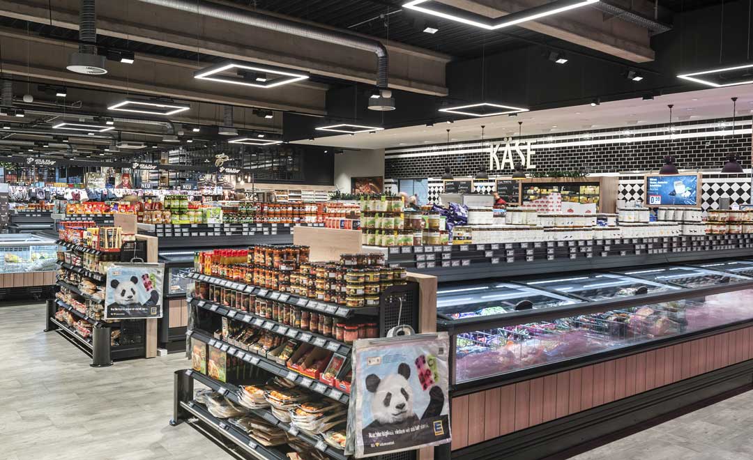 Frozen food department illuminated with Lorino Square